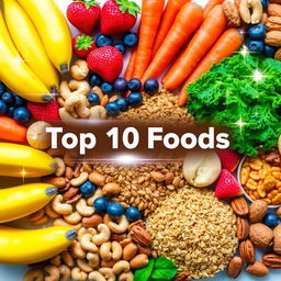 YouTube thumbnail for a video titled 'Discover the Secrets of Healthy Eating! The 10 Most Nutritious Foods