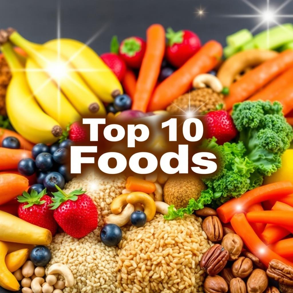 YouTube thumbnail for a video titled 'Discover the Secrets of Healthy Eating! The 10 Most Nutritious Foods