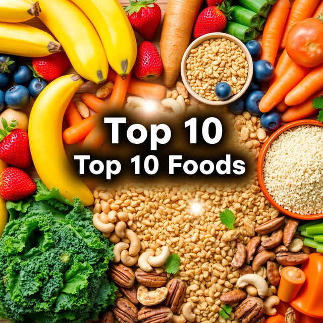 YouTube thumbnail for a video titled 'Discover the Secrets of Healthy Eating! The 10 Most Nutritious Foods