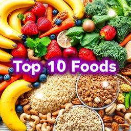 YouTube thumbnail for a video titled 'Discover the Secrets of Healthy Eating! The 10 Most Nutritious Foods
