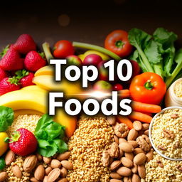 YouTube thumbnail for a video titled 'Discover the Secrets of Healthy Eating! The 10 Most Nutritious Foods