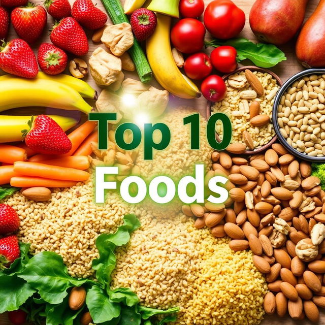 YouTube thumbnail for a video titled 'Discover the Secrets of Healthy Eating! The 10 Most Nutritious Foods