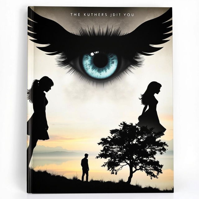 A striking cover design featuring a large eye at the center, surrounded by the silhouette of three girls in various poses, embodying a sense of mystery and allure