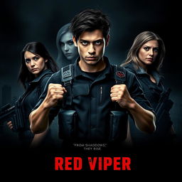 A striking movie poster featuring a young man aged around 18 with intense eyes and messy dark hair, centered in the foreground
