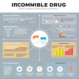 A detailed infographic showcasing incompatible drug combinations and the associated medical complications