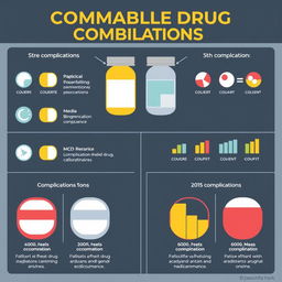 A detailed infographic showcasing incompatible drug combinations and the associated medical complications