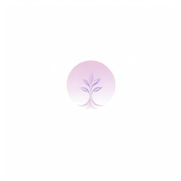 A stylish, minimalistic logo designed specifically for an aromatherapist, rendered in gentle pink and purple graphic hues, aimed for establishment branding