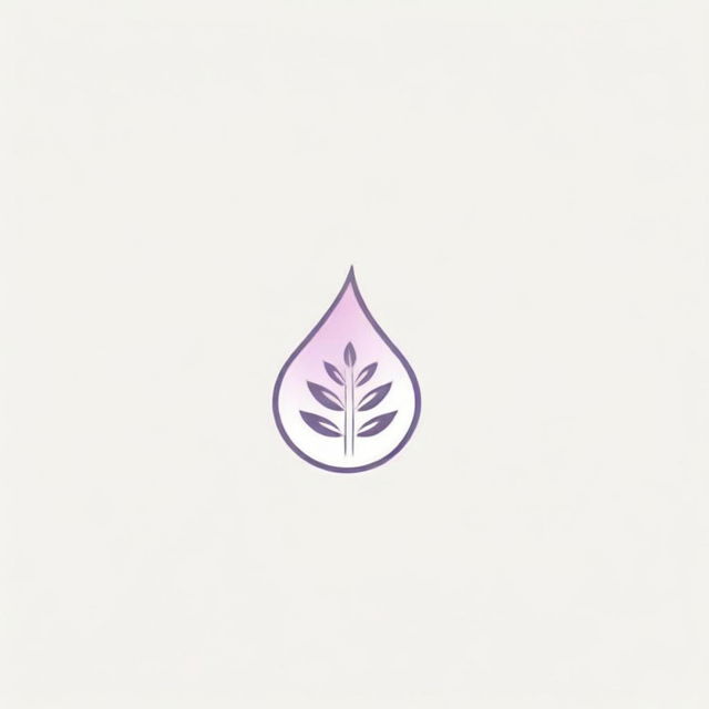 A stylish, minimalistic logo designed specifically for an aromatherapist, rendered in gentle pink and purple graphic hues, aimed for establishment branding