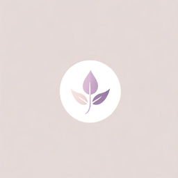 A stylish, minimalistic logo designed specifically for an aromatherapist, rendered in gentle pink and purple graphic hues, aimed for establishment branding