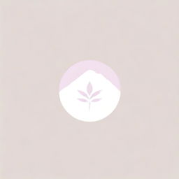 A stylish, minimalistically designed logo for an aromatherapist, graphically depicted using soft pink and purple shades, made specifically for an oligarchic audience