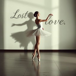 A solo ballerina dancing gracefully, her posture elegant and emotive, capturing the beauty of her art