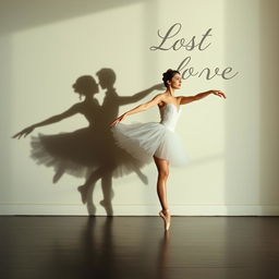 A solo ballerina dancing gracefully, her posture elegant and emotive, capturing the beauty of her art