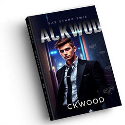 A book cover design for a spy thriller novel titled 'Blackwood'