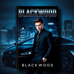A captivating book cover design for a spy thriller novel titled 'Blackwood'
