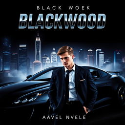 A captivating book cover design for a spy thriller novel titled 'Blackwood'