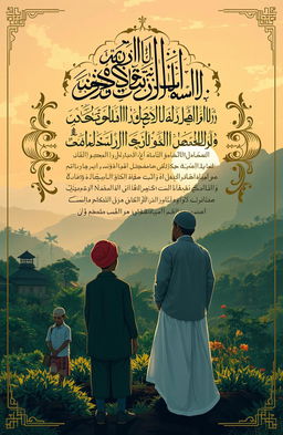 A captivating visual representation of Nusantara Hadith thought, blending classical and modern elements