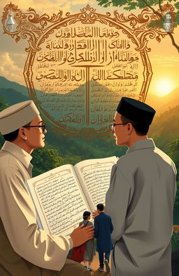 A captivating visual representation of Nusantara Hadith thought, blending classical and modern elements
