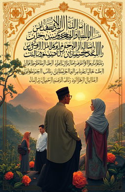 A captivating visual representation of Nusantara Hadith thought, blending classical and modern elements
