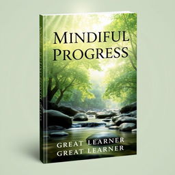 A beautiful book cover design for 'Mindful Progress' by Great Learner