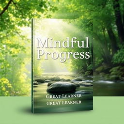 A beautiful book cover design for 'Mindful Progress' by Great Learner