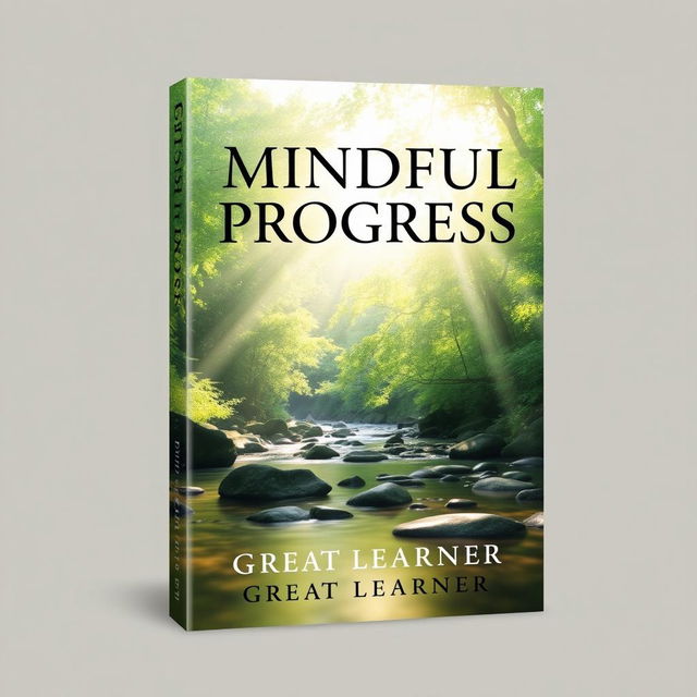 A beautiful book cover design for 'Mindful Progress' by Great Learner