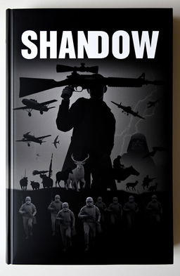 A striking book cover with a solid black background