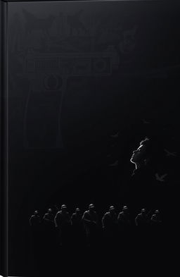 A visually striking book cover featuring a deep black background