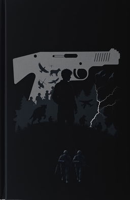 A visually striking book cover featuring a deep black background