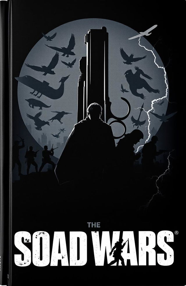 A visually striking book cover featuring a deep black background