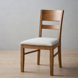 Wooden dining chairs with a comfy foam cushion on the seat