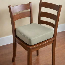 A flatter, yet comfortable foam dining chair cushion