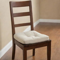 A flatter, yet comfortable foam dining chair cushion