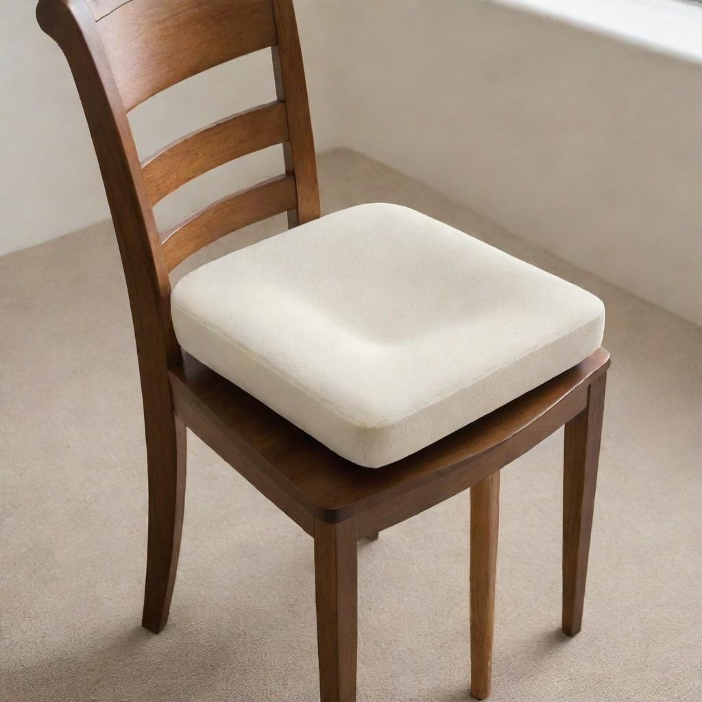 A thin and flat foam dining chair cushion