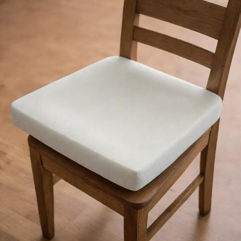 A thin and flat foam dining chair cushion