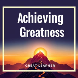 A dynamic and inspiring book cover design featuring the title "Achieving Greatness" in bold, modern typography