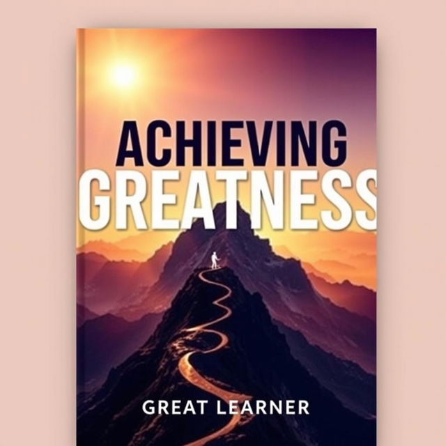 A dynamic and inspiring book cover design featuring the title "Achieving Greatness" in bold, modern typography