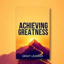 A dynamic and inspiring book cover design featuring the title "Achieving Greatness" in bold, modern typography