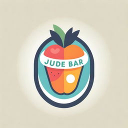 A bright and colorful logo for a fruit juice bar