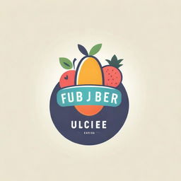 A bright and colorful logo for a fruit juice bar