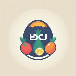 A bright and colorful logo for a fruit juice bar