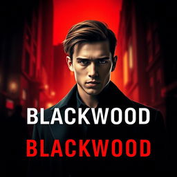 A captivating image styled as a spy thriller, showcasing a young man as the central character with a strong, enigmatic presence reflecting his role as a spy