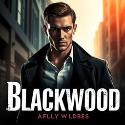 A captivating image styled as a spy thriller, showcasing a young man as the central character with a strong, enigmatic presence reflecting his role as a spy