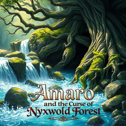 A stunning illustration of 'Amaro and the Curse of Nyxwold Forest'
