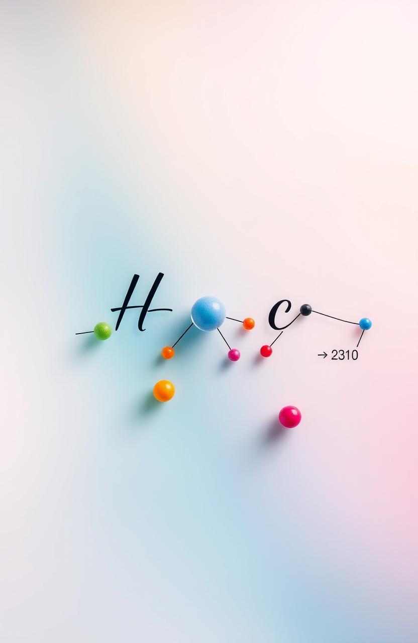 A detailed and visually striking representation of a chemical formula layout