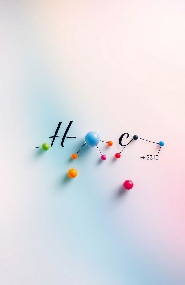 A detailed and visually striking representation of a chemical formula layout