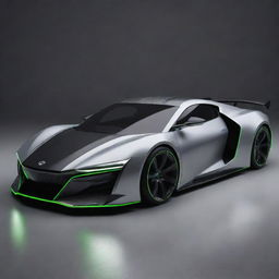 A sports car inspired by the design elements of a Nvidia 3090 graphics card