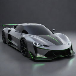 A sports car inspired by the design elements of a Nvidia 3090 graphics card