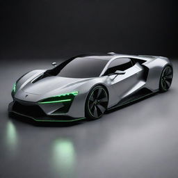 A sports car inspired by the design elements of a Nvidia 3090 graphics card