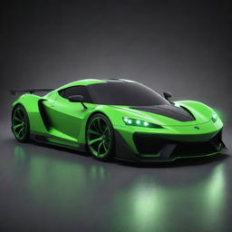 A sports car based on the design elements of a Nvidia 1070 graphics card