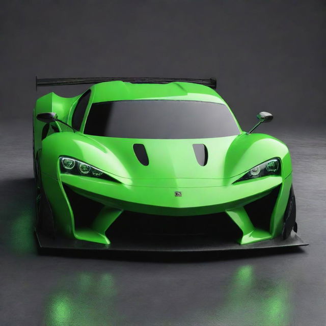 A sports car based on the design elements of a Nvidia 1070 graphics card